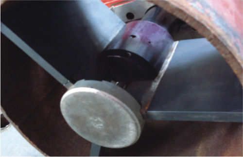 Крепление внтури трубы фаскоснимателя промышленного для труб металлических ТТ-630-2Э